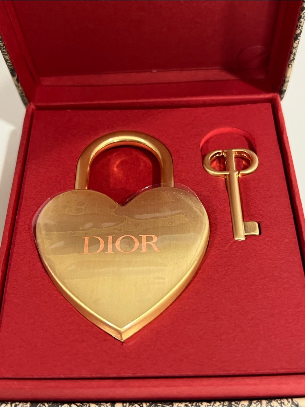 Dior Cadena Gold-tone Lock & Key - Limited Edition - NIB